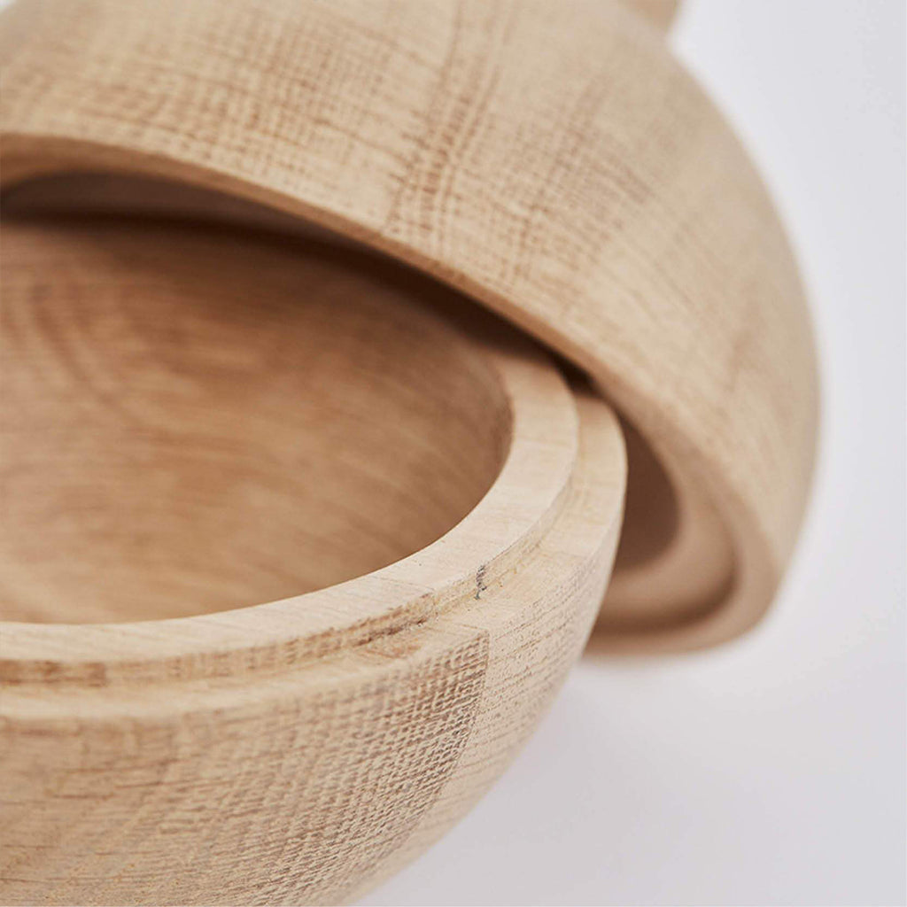 XL wooden spheres opbevaringskrukke dansk design