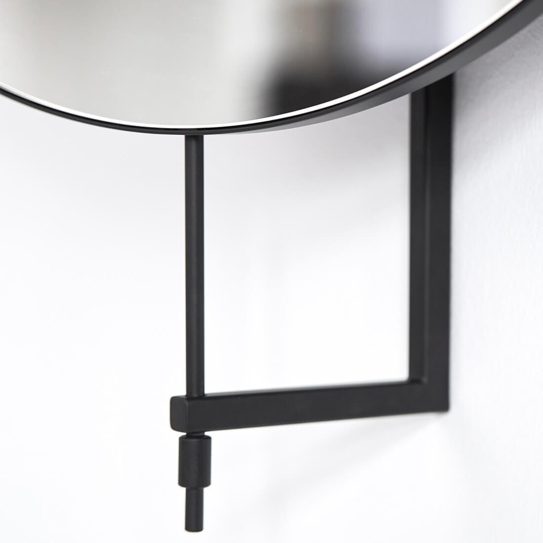 minimalistisk sort rundt entré spejl kristina dam studio