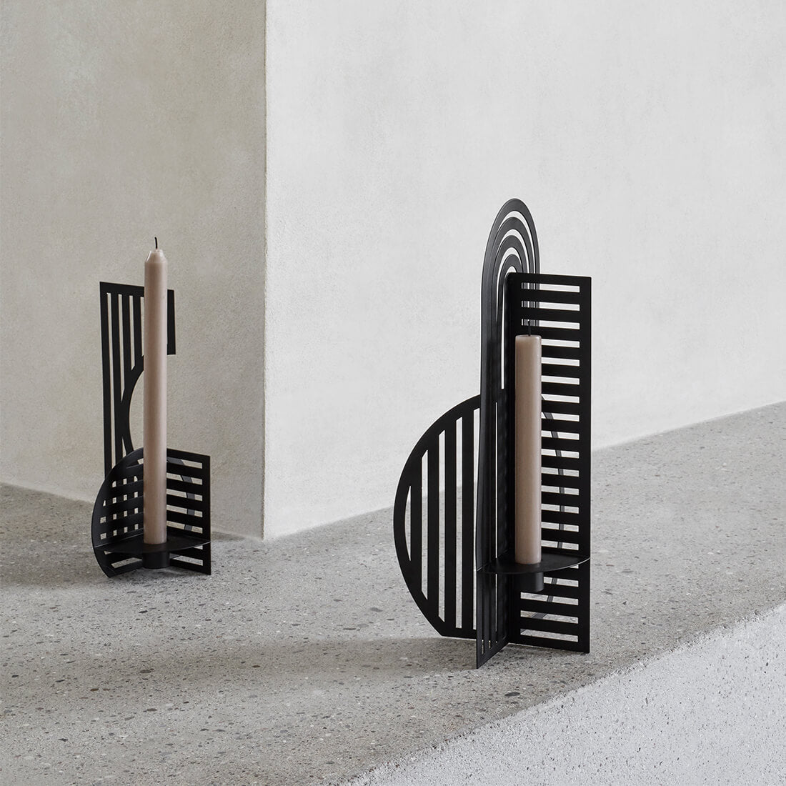 dansk design lysestage sort kristina dam studio